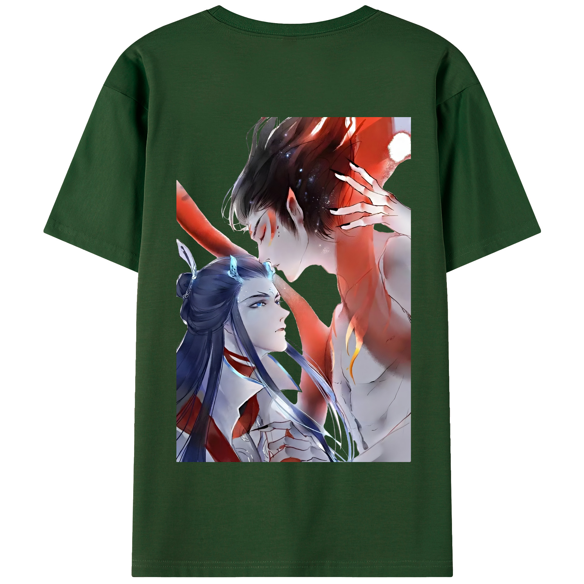 （画像用） Ne Zha 2 ナタ 魔童の大暴れ 綿100％半袖Tシャツ（背面プリント）